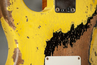 Fender '59 Super Heavy Relic Stratocaster HSS Graffiti Yellow Black Competition Stripe #R144528