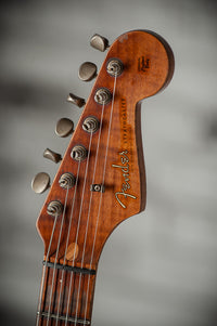 Fender '59 Super Heavy Relic Stratocaster HSS Graffiti Yellow Black Competition Stripe #R144528