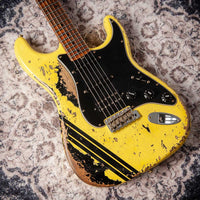 Fender '59 Super Heavy Relic Stratocaster HSS Graffiti Yellow Black Competition Stripe #R144528