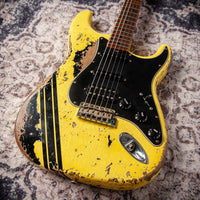 Fender '59 Super Heavy Relic Stratocaster HSS Graffiti Yellow Black Competition Stripe #R144528