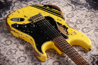 Fender '59 Super Heavy Relic Stratocaster HSS Graffiti Yellow Black Competition Stripe #R144528