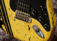 Fender '59 Super Heavy Relic Stratocaster HSS Graffiti Yellow Black Competition Stripe #R144528