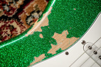 Fender '60 Strat Heavy Relic Green Sparkle #R110429 Used