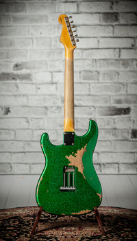 Fender '60 Strat Heavy Relic Green Sparkle #R110429 Used