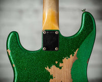 Fender '60 Strat Heavy Relic Green Sparkle #R110429 Used