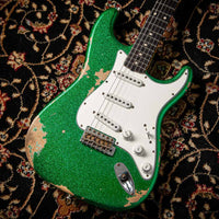 Fender '60 Strat Heavy Relic Green Sparkle #R110429 Used