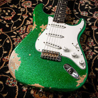Fender '60 Strat Heavy Relic Green Sparkle #R110429 Used