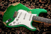 Fender '60 Strat Heavy Relic Green Sparkle #R110429 Used