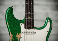 Fender '60 Strat Heavy Relic Green Sparkle #R110429 Used