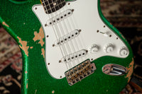 Fender '60 Strat Heavy Relic Green Sparkle #R110429 Used