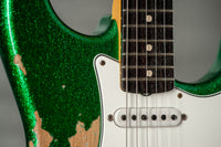Fender '60 Strat Heavy Relic Green Sparkle #R110429 Used