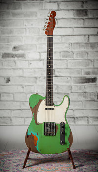 Fender '60 Telecaster Custom Super Heavy Relic Masterbuilt by Levi Perry Seafoam Green over 3-Tone Sunburst # R138067 Used