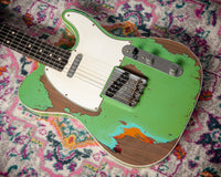 Fender '60 Telecaster Custom Super Heavy Relic Masterbuilt by Levi Perry Seafoam Green over 3-Tone Sunburst # R138067 Used