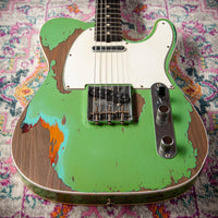 Fender '60 Telecaster Custom Super Heavy Relic Masterbuilt by Levi Perry Seafoam Green over 3-Tone Sunburst # R138067 Used