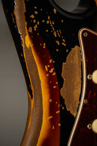 Fender '61 Super Heavy Relic  Strat Ltd Aged Black/ 3 Tone Sunburst HW PUP SN# CZ570989