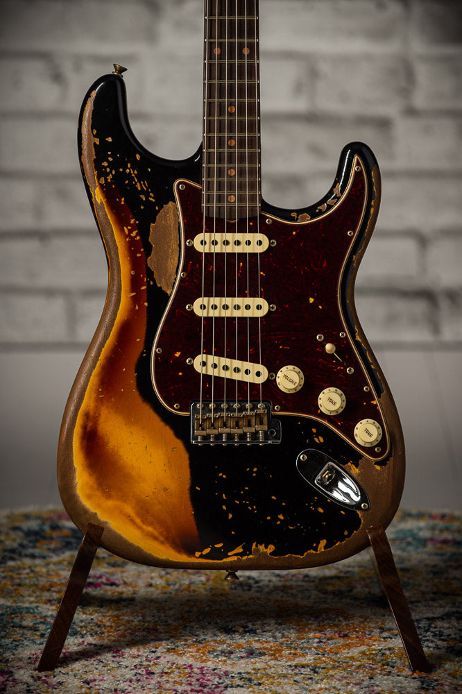 Fender '61 Super Heavy Relic Strat Ltd Aged Black/ 3 Tone – Lauzon