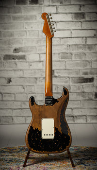Fender '61 Super Heavy Relic  Strat Ltd Aged Black/ 3 Tone Sunburst HW PUP SN# CZ570989