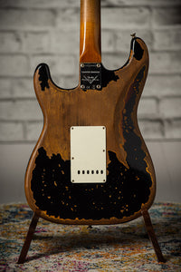 Fender '61 Super Heavy Relic  Strat Ltd Aged Black/ 3 Tone Sunburst HW PUP SN# CZ570989
