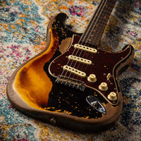 Fender '61 Super Heavy Relic  Strat Ltd Aged Black/ 3 Tone Sunburst HW PUP SN# CZ570989