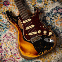 Fender '61 Super Heavy Relic  Strat Ltd Aged Black/ 3 Tone Sunburst HW PUP SN# CZ570989