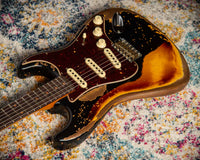 Fender '61 Super Heavy Relic  Strat Ltd Aged Black/ 3 Tone Sunburst HW PUP SN# CZ570989