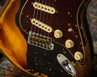 Fender '61 Super Heavy Relic  Strat Ltd Aged Black/ 3 Tone Sunburst HW PUP SN# CZ570989
