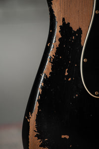 Fender '61 Strat HSS Black Super Heavy Relic Roasted Pine #R144152