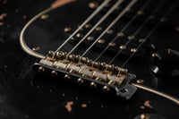 Fender '61 Strat HSS Black Super Heavy Relic Roasted Pine #R144152