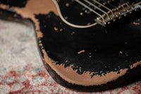 Fender '61 Strat HSS Black Super Heavy Relic Roasted Pine #R144152