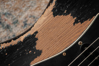 Fender '61 Strat HSS Black Super Heavy Relic Roasted Pine #R144152