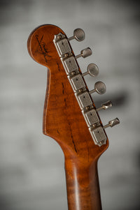 Fender '61 Strat HSS Black Super Heavy Relic Roasted Pine #R144152