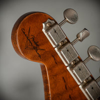 Fender '61 Strat HSS Black Super Heavy Relic Roasted Pine #R144152