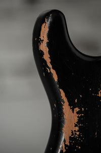 Fender '61 Strat HSS Black Super Heavy Relic Roasted Pine #R144152