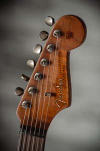 Fender '61 Strat HSS Black Super Heavy Relic Roasted Pine #R144152