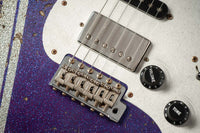 Fender '61 Strat HSS Super Heavy Relic Purple Sparkle w/ Silver Sparkle Competition Stripe #R143442