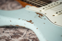 Fender '61 Strat Heavy Relic HW Pickups Roasted Body/Neck Faded Sonic Blue SN# R131045 USED