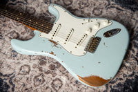Fender '61 Strat Heavy Relic HW Pickups Roasted Body/Neck Faded Sonic Blue SN# R131045 USED