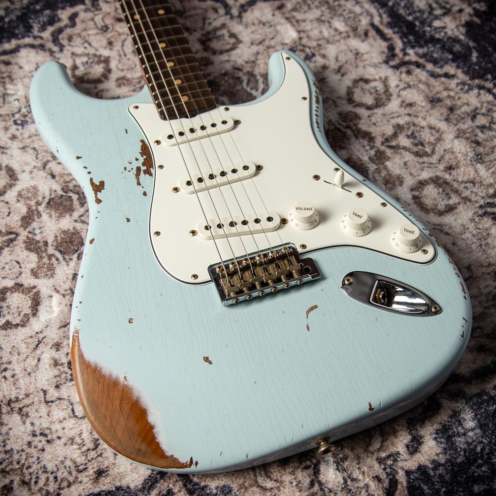 Fender '61 Strat Heavy Relic HW Pickups Roasted Body/Neck Faded Sonic Blue SN# R131045 USED