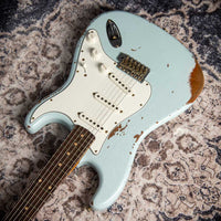 Fender '61 Strat Heavy Relic HW Pickups Roasted Body/Neck Faded Sonic Blue SN# R131045 USED
