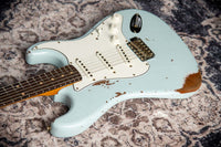 Fender '61 Strat Heavy Relic HW Pickups Roasted Body/Neck Faded Sonic Blue SN# R131045 USED