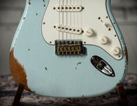Fender '61 Strat Heavy Relic HW Pickups Roasted Body/Neck Faded Sonic Blue SN# R131045 USED