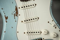 Fender '61 Strat Heavy Relic HW Pickups Roasted Body/Neck Faded Sonic Blue SN# R131045 USED