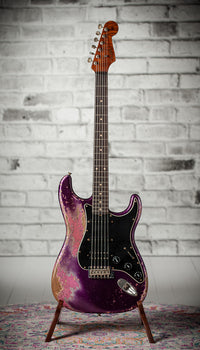 Fender '61 Strat Super Heavy Relic HSS Purple Metallic /Platinum Pink #R146267