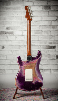 Fender '61 Strat Super Heavy Relic HSS Purple Metallic /Platinum Pink #R146267