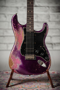 Fender '61 Strat Super Heavy Relic HSS Purple Metallic /Platinum Pink #R146267