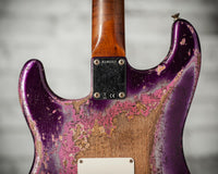 Fender '61 Strat Super Heavy Relic HSS Purple Metallic /Platinum Pink #R146267