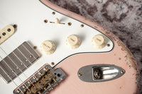 Fender '63 Heavy Relic Stratocaster Shell Pink Over Sonic Blue Throbak SLE101+ #R148294