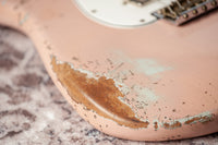 Fender '63 Heavy Relic Stratocaster Shell Pink Over Sonic Blue Throbak SLE101+ #R148294