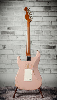 Fender '63 Heavy Relic Stratocaster Shell Pink Over Sonic Blue Throbak SLE101+ #R148294