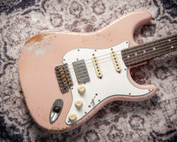 Fender '63 Heavy Relic Stratocaster Shell Pink Over Sonic Blue Throbak SLE101+ #R148294